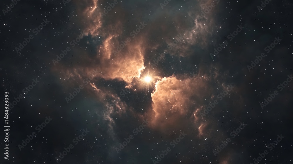 Obraz premium Colorful space nebula