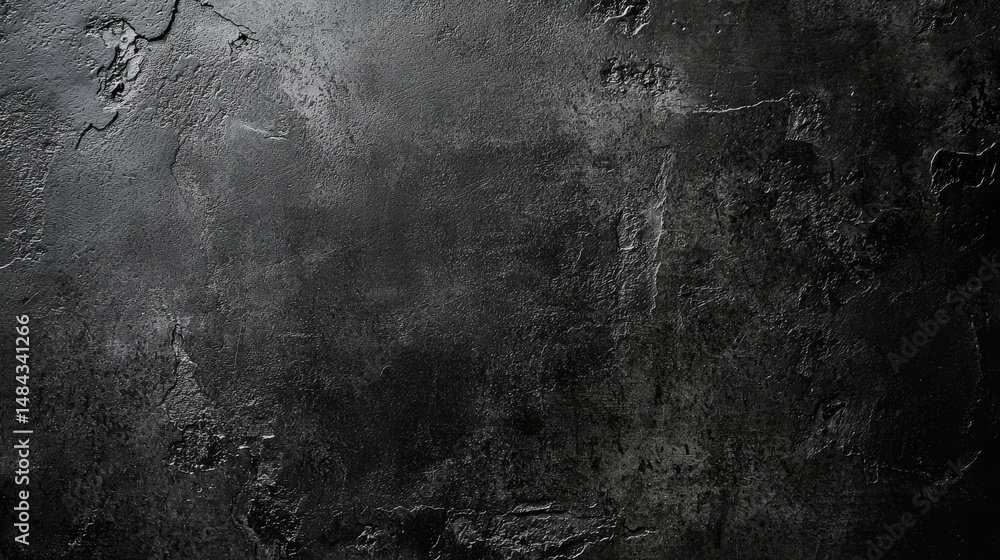 Fototapeta premium Dark Grunge Abstract Concrete Background - Aged Textured Wallpaper with Blackboard Aesthetic, Ideal for Banners and Design Projects