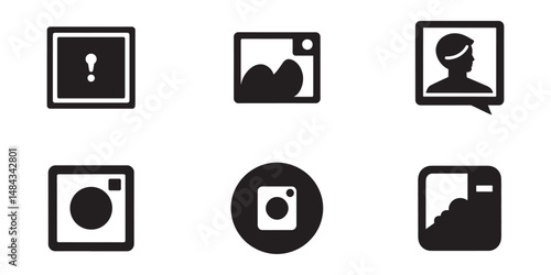 Add picture & Camera icon Vector. Upload image. Digital photos. user interface element for app and web.