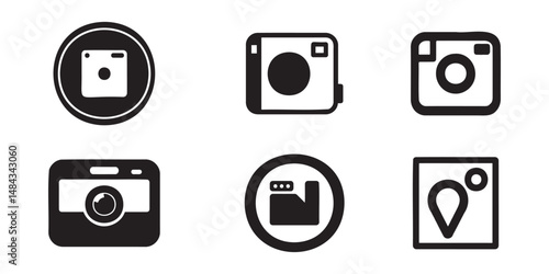 Add photo icon. Upload picture vector set. Add Photo Icon