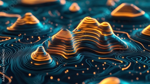 Abstract Topographic Map