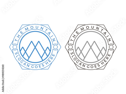 mountain outdoor adventure symbol icon design vector isolated on transparent background