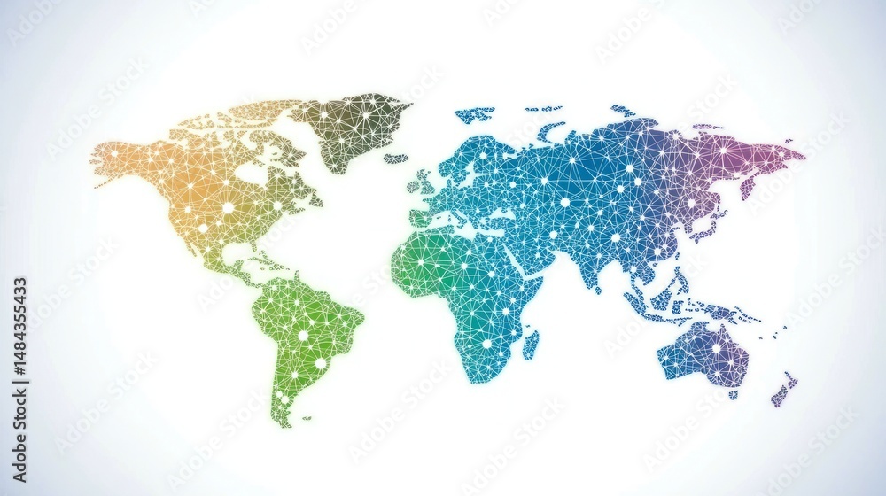 Fototapeta premium Global Network Map (2)