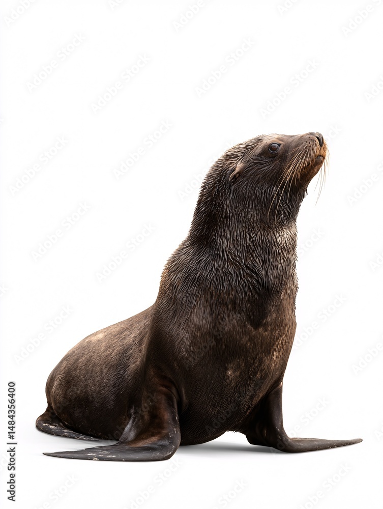Fototapeta premium Elegant Seal with Sleek Fur and Whiskers