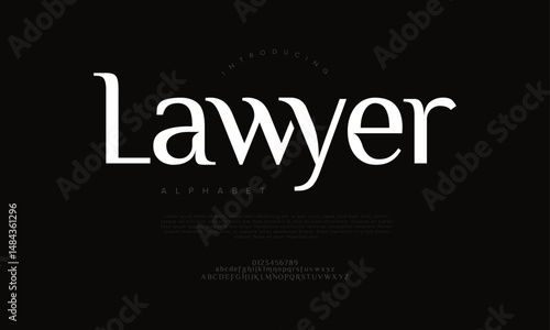 Professional serif typeface with modern lines, designed for legal, business, and formal branding needs