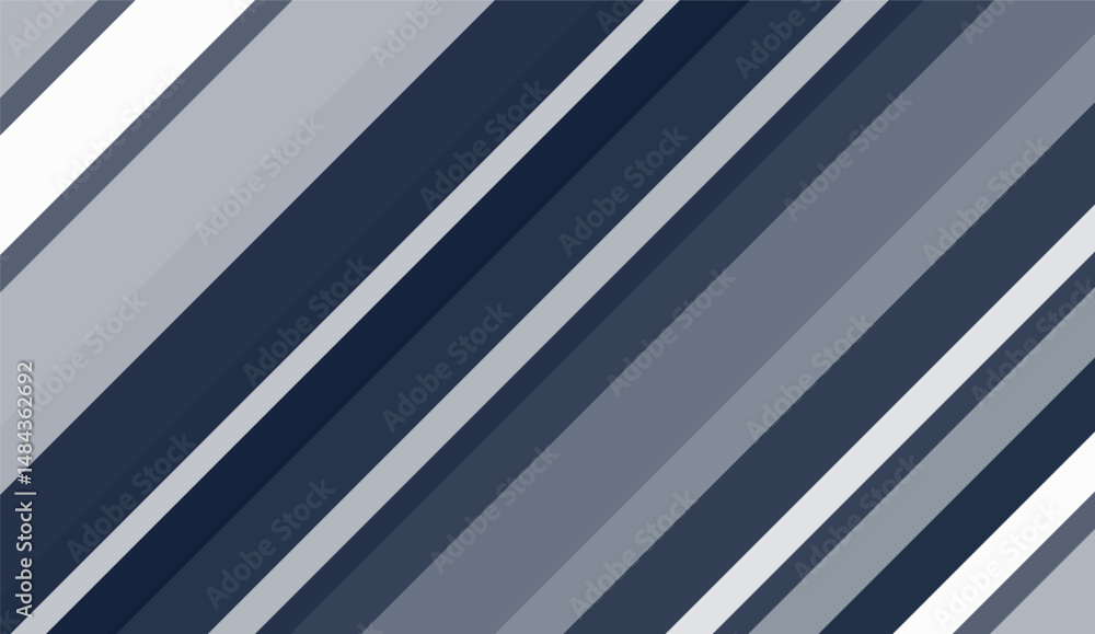 Obraz premium Marine style diagonal stripes pattern. Sailor, nautical dark blue and white color lines background. Vector illustration