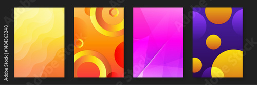 Contains four abstract backgrounds suitable for web design, presentations, social media graphics, and creative projects needing modern visuals.