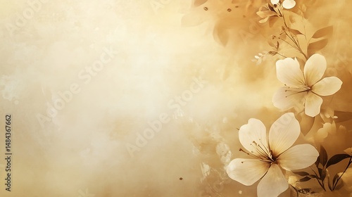 Soft sepia floral backdrop