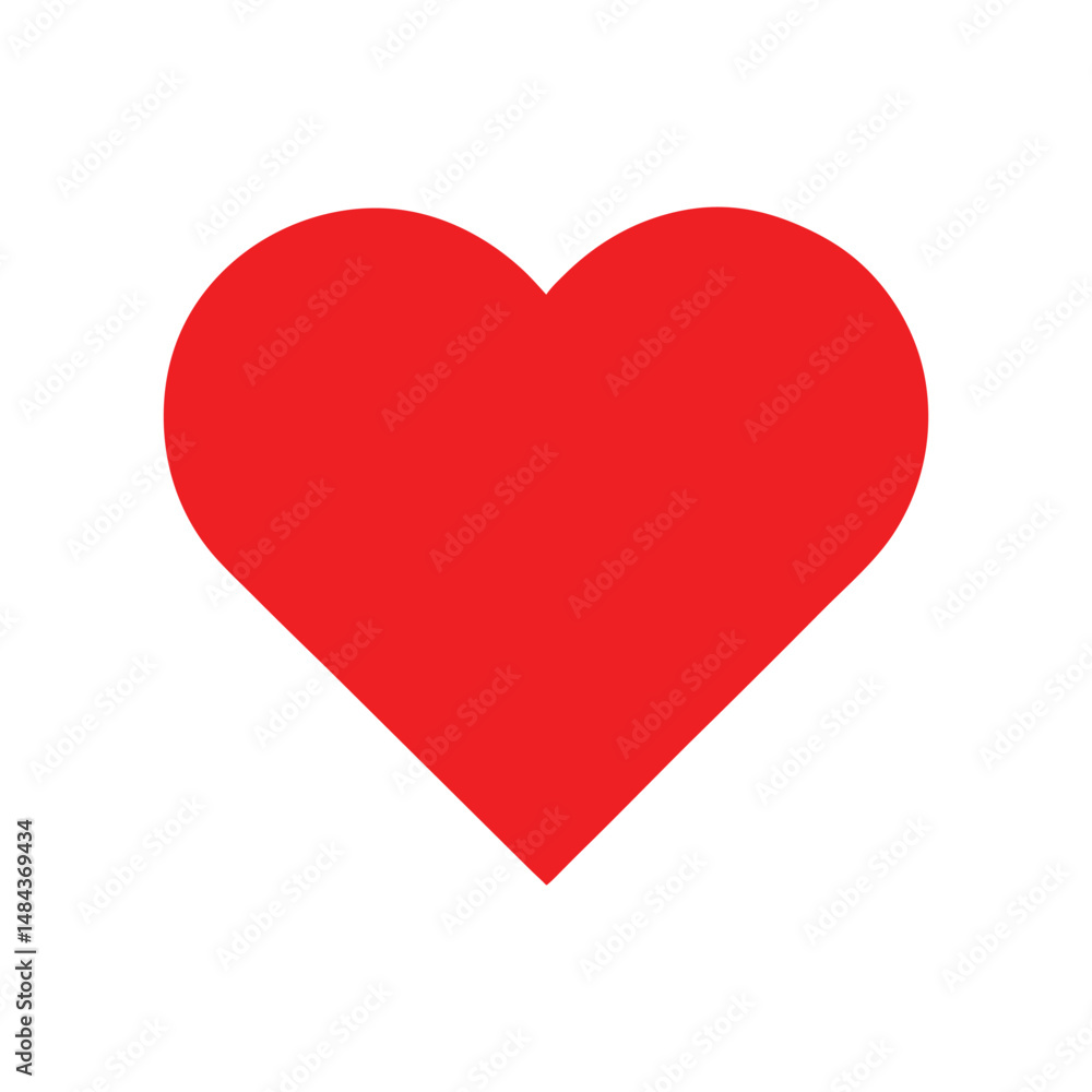 Red Heart Symbol – Simple Minimalist Flat Love Icon Red Heart Symbol – Simple Minimalist Flat Love Icon