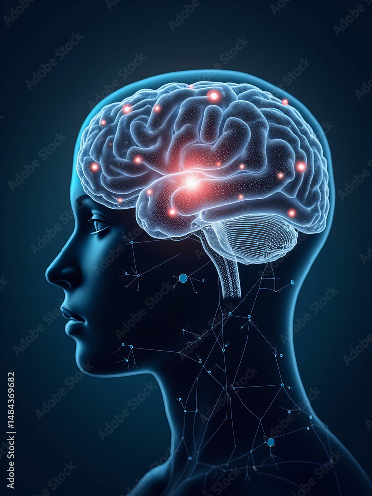 Obraz premium human brain x-ray