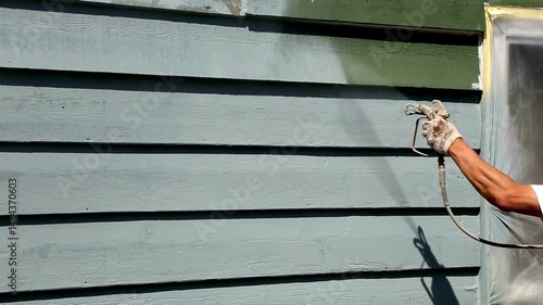 Exterior House Siding Painting Process: Before and After