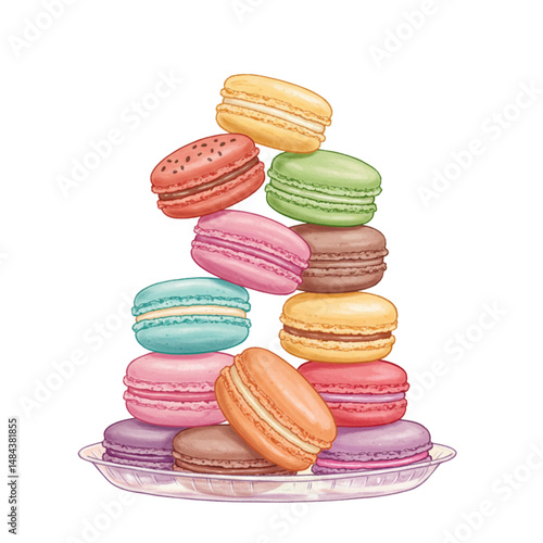 colorful macaroons 