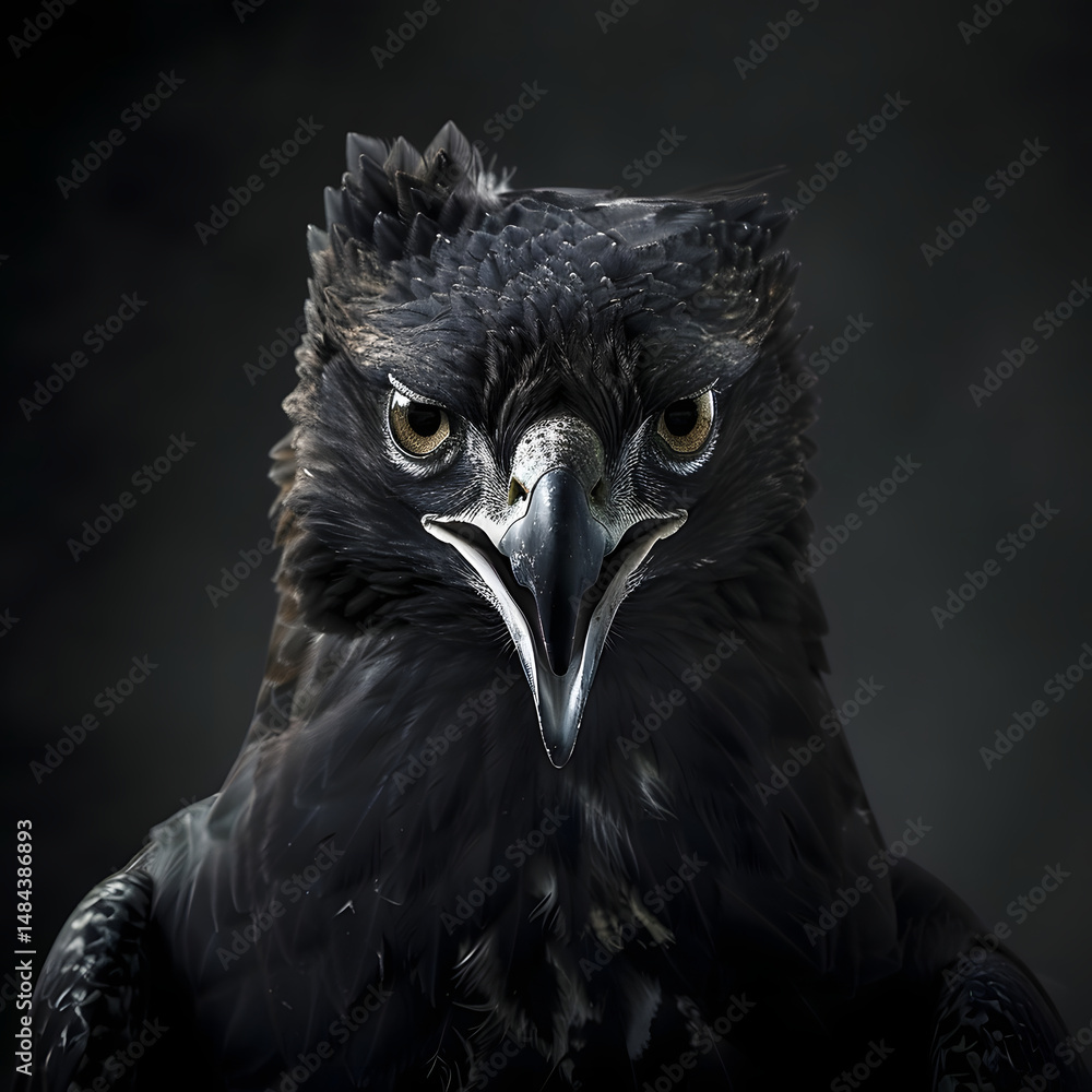 Fototapeta premium Harpy Eagle Intensity: Powerful Gaze of a Majestic Neotropical Raptor