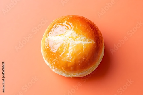 Wallpaper Mural Shiny baked bun on solid backdrop Torontodigital.ca