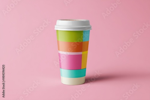 Cartoon tumbler mockup with blank area to showcase your custom branding or logo.