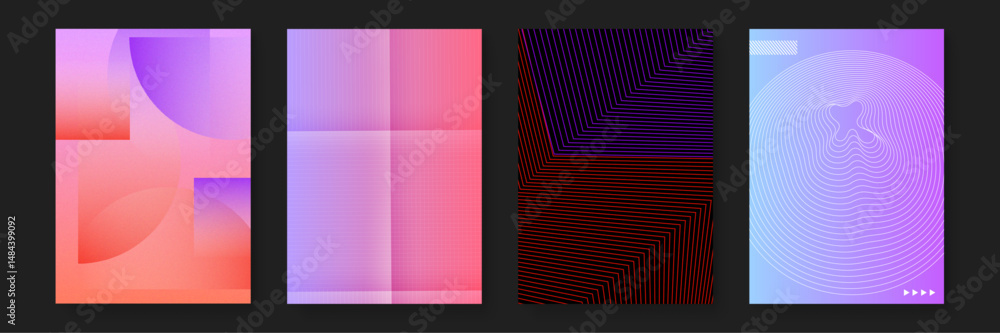 Four abstract colorful digital designs on black background. Suitable for digital backgrounds, social media graphics, and artistic projects. Four abstract colorful digital designs on black background. Suitable for digital backgrounds, social media graphics, and artistic projects.