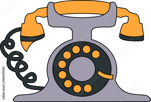 Cartoon Telephone Element