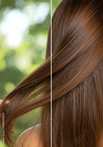 Healthy, Shiny Brown Hair: A Natural Beauty Close-up