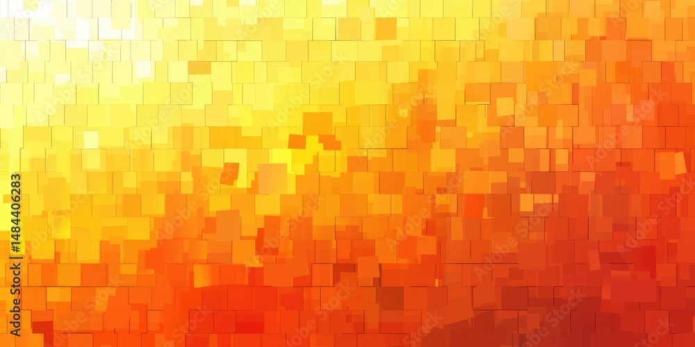 Abstract mosaic pattern in warm yellow and red tones. Digital art for modern and vibrant design. Background image of geometric shape with gradient vibrant color. Mosaic pattern concept. AIG51. Abstract mosaic pattern in warm yellow and red tones. Digital art for modern and vibrant design. Background image of geometric shape with gradient vibrant color. Mosaic pattern concept. AIG51.