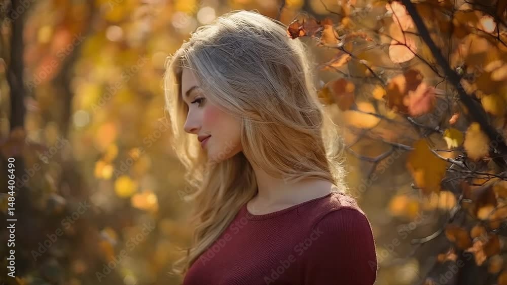 Confident Lady Stands Gracefully in Warm Daylight with Style Confident Lady Stands Gracefully in Warm Daylight with Style