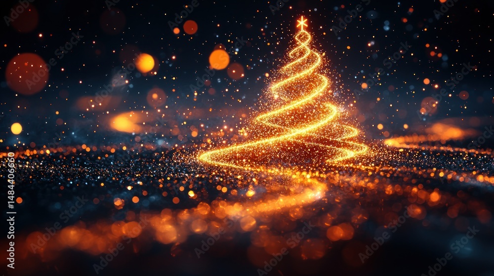 Fototapeta premium Sparkling Christmas Tree (2)