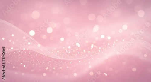 Soft pink bokeh background texture with glitter for valentine's day and wedding invitations design on transparent background