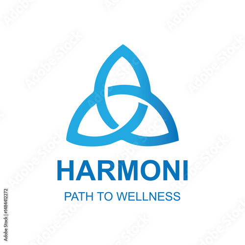 Elegant Abstract Trinity Knot Logo for Harmony and Wellness Brands
