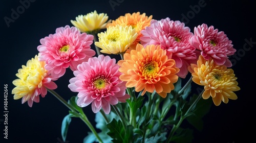 a bouquet of chrysanthemum flowers