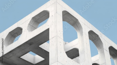 Geometric architecture concrete structure building