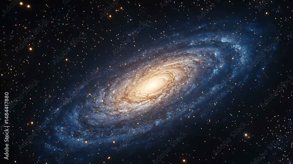 Fototapeta premium Spiral galaxy in deep space