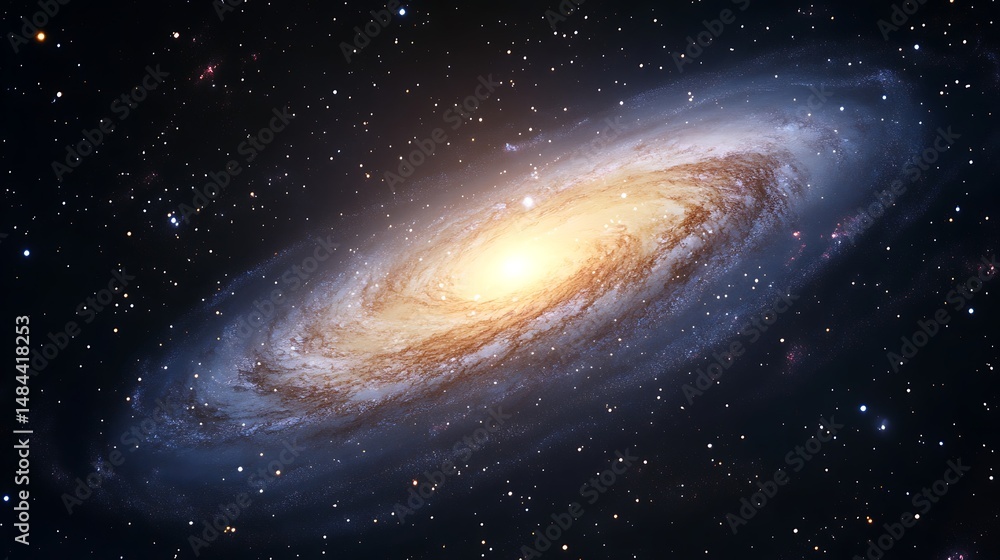 Fototapeta premium Spiral galaxy in space