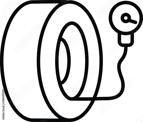 Car tire fitting services design concept