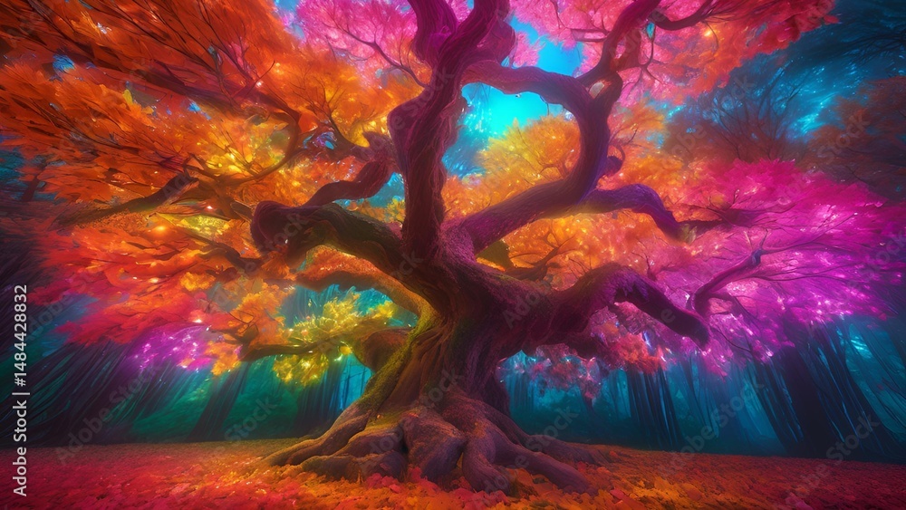 Fototapeta premium abstract colorful tree