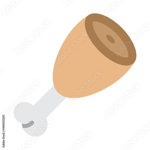 Ham Vector Flat Icon Design