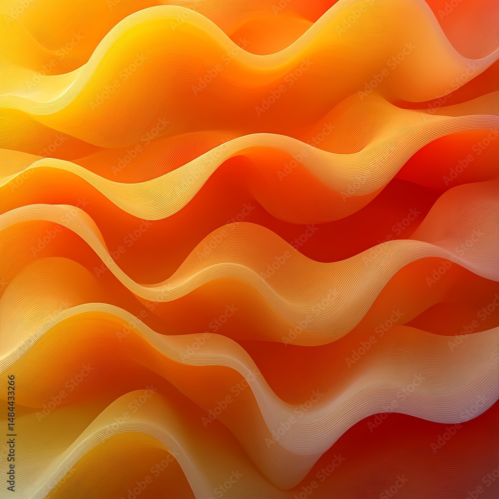 Fototapeta premium Abstract orange wavy texture