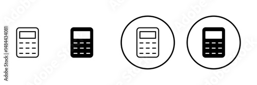 Calculator icon vector. Accounting calculator sign and symbol.