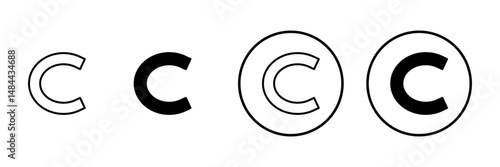 Copyright icon vector. copyright sign and symbol