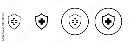 Health insurance icon vector. Insurance health document sign and symbol