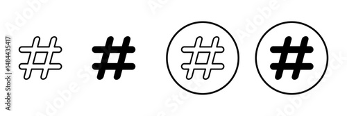Hashtag icon vector. hashtag sign and symbol
