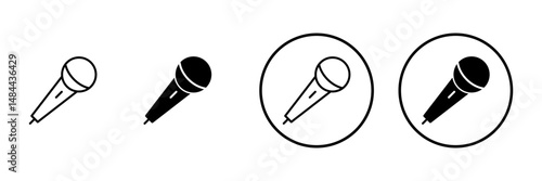 Microphone icon vector. karaoke sign and symbol