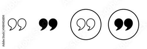 Quote icon vector. Quotation mark sign and symbol