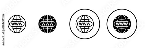Web icon vector. go to web sign and symbol. web click icon. Global search icon