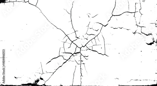 Black and white texture. Crack vector isolated elements. Vector grunge cracked texture style with cracked texture. 
