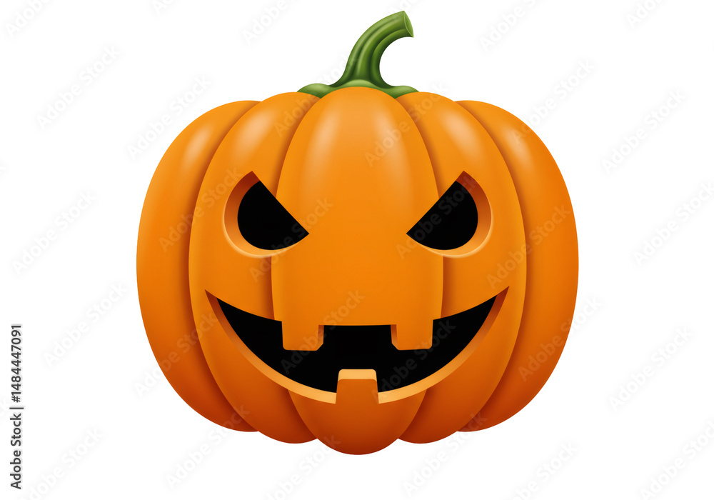 ハロウィーンのお祝いのためのオレンジ色の背景に隔離されたカットアウトの顔を持つジャックオランタンカボチャ ハロウィーンのお祝いのためのオレンジ色の背景に隔離されたカットアウトの顔を持つジャックオランタンカボチャ