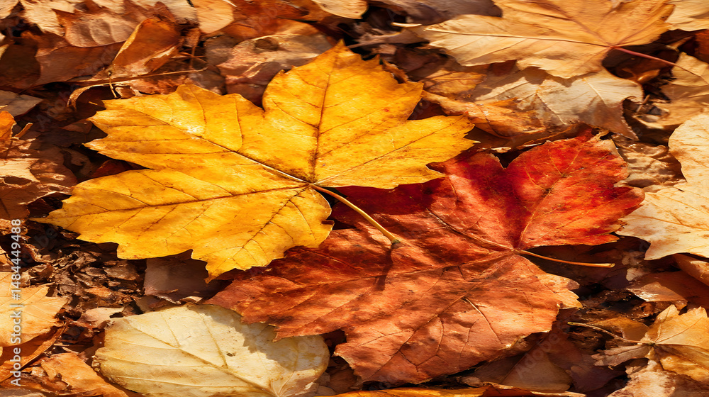 Close-up of colorful autumn leaves scattered on the ground, showcasing seasonal textures, warm tones, and natural beauty in a fall landscape.
Close-up of colorful autumn leaves scattered on the ground, showcasing seasonal textures, warm tones, and natural beauty in a fall landscape.