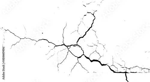 old wall background crack vector, grunge texture. crack on the wall with broken pieces. Distress Grunge Texture. Seamless Pattern. Retro Background. Broken, Cracked Wall. Vector eps10