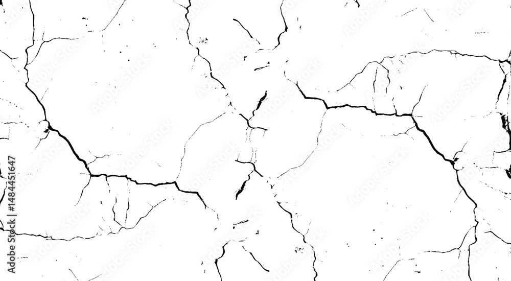 Fototapeta premium Rough, scratch, splatter grunge pattern design brush strokes. Overlay texture. Faded black-white dyed paper texture. Sketch grunge design. 