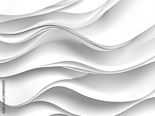 Serene monochromatic curves forming an abstract sculptural landscape