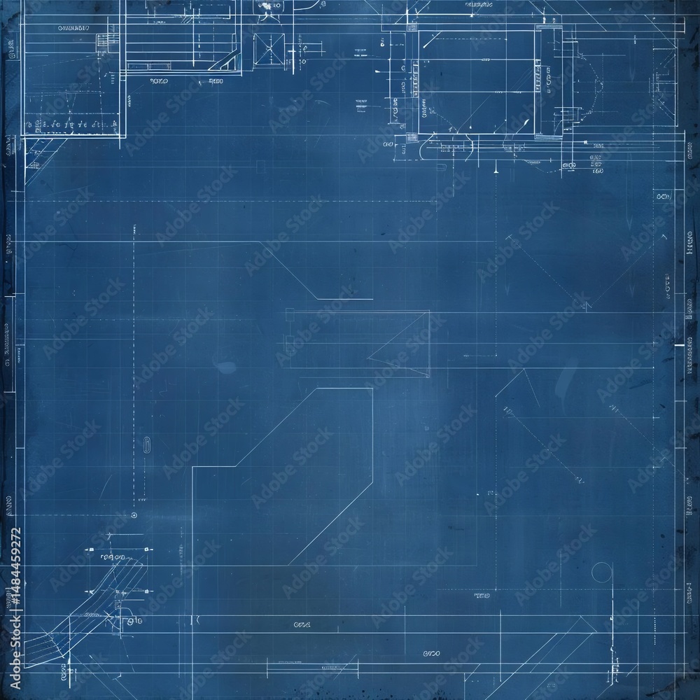 A blue-hued blueprint-style background with subtle grid lines and measurement markers, perfect for technical drawings or architectural designs. A blue-hued blueprint-style background with subtle grid lines and measurement markers, perfect for technical drawings or architectural designs.
