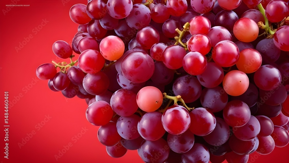 Fototapeta premium red grapes on vine
